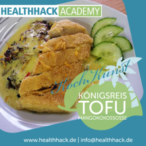 Kochkunst-Königsreis Tofu Mangokokossoße